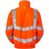 Pulsar PR515-R Rail Orange GRS Recycled Mesh Lined Waterproof Hi Vis Bomber Jacket