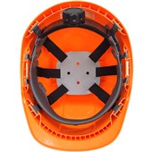 Portwest PS54 Endurance Safety Helmet with Chin Strap - Electrical Insulated Non Vented Wheel Ratchet Short Peak