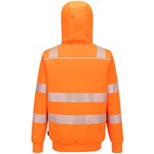 Portwest PW321 PW3 Orange Hi Vis Zipped Winter Hoodie