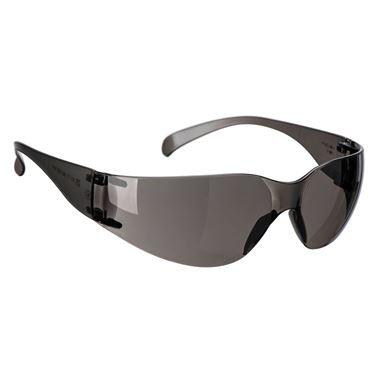 Portwest PW32 Wrap Around Smoke Safety Sunglasses - Anti Scratch Lens