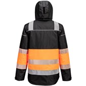 Portwest PW364 PW3 Orange/Black Class 1 Padded Waterproof Hi Vis Winter Jacket