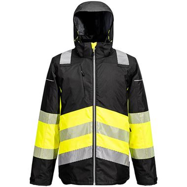 Portwest PW364 PW3 Yellow/Black Class 1 Padded Waterproof Hi Vis Winter Jacket