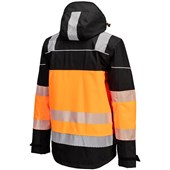 Portwest PW368 PW3 Orange/Black Extreme Class 1 Waterproof Breathable Hi Vis Rain Jacket