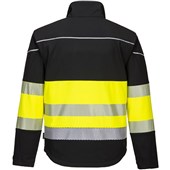 Portwest PW375 PW3 Black/Yellow Hi Vis Class 1 Softshell Jacket (3L)