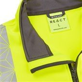 Pulsar React RCT804 Yellow Recycled Quarter Zip Hi Vis Sweatshirt
