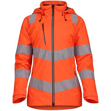 Pulsar React RCT851 Rail Orange Women's Recycled Waterproof Hi Vis Shell Jacket