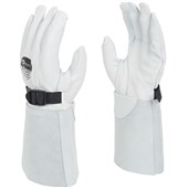 Polyco SuperGlove RE-PRO Leather Volt Protector Gauntlet with Buckle - Worn Over Electricians Gloves
