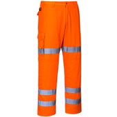 Portwest RT49 Orange Polycotton 3 Band Hi Vis Work Trouser
