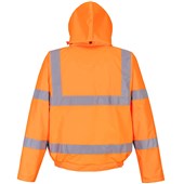 Portwest RT62 Rail Orange Mesh Lined Hi Vis Waterproof Breathable Bomber Jacket