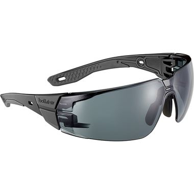 Bolle RUSH+ 2.0 Safety Glasses Platinum KN Smoke Lens - RUSPMN20E