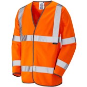 Leo Workwear Shirwell Orange EcoViz Long Sleeve Hi Vis Vest