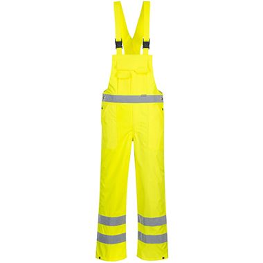 Portwest S388 Yellow Hi Vis Waterproof Breathable Bib & Brace Overall - Unlined 
