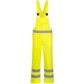 Portwest S388 Yellow Hi Vis Waterproof Breathable Bib & Brace Overall - Unlined 