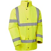 Supertouch Yellow Hi Vis Fleece Lined Waterproof Padded Parka Jacket