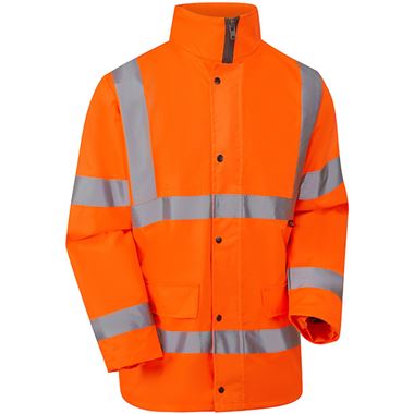 Supertouch Orange Hi Vis Fleece Lined Waterproof Padded Parka Jacket