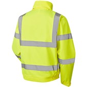 Supertouch Yellow Hi Vis Fleece Lined Waterproof Padded Bomber Jacket