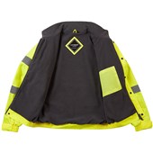 Supertouch Yellow Hi Vis Fleece Lined Waterproof Padded Bomber Jacket