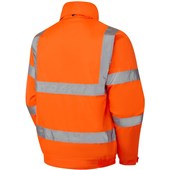 Supertouch Orange Hi Vis Fleece Lined Waterproof Padded Bomber Jacket