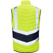 Supertouch Yellow Hi Vis Two Tone Puffer Bodywarmer
