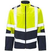 Supertouch Yellow/Navy Hi Vis Two Tone Softshell Jacket (3L)