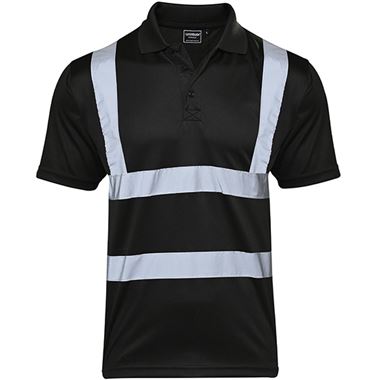 Supertouch Black Hi-Vis Polo Shirt