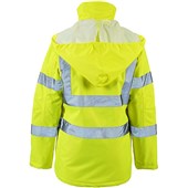 Supertouch Yellow Women's Padded Hi Vis Waterproof Jacket