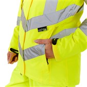 Supertouch Yellow Women's Padded Hi Vis Waterproof Jacket