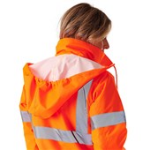 Supertouch Orange Women's Padded Hi Vis Waterproof Jacket