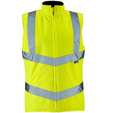 Supertouch Yellow Fleece Lined Women's Hi Vis Bodywarmer