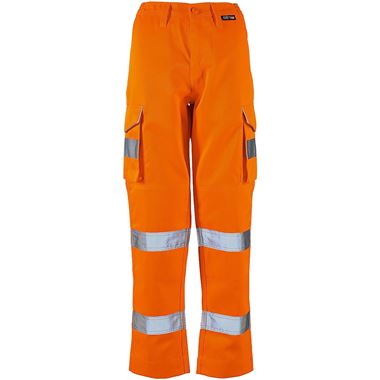 Supertouch Orange Women's Hi Vis Combat Trousers
