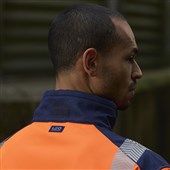 Leo Workwear Bowden Orange/Navy EcoViz Hi Vis Softshell Jacket (3L)