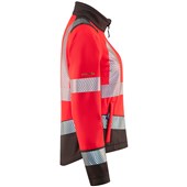 Leo Workwear Pennywell Red EcoViz Performance Women's Hi Vis Softshell Jacket (3L)