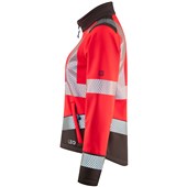 Leo Workwear Pennywell Red EcoViz Performance Women's Hi Vis Softshell Jacket (3L)
