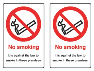 no smoking  double sided premises