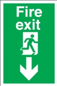 Fire exit arrow down Fire exit arrow down