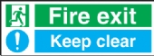 fire exit keep clear fire exit keep clear