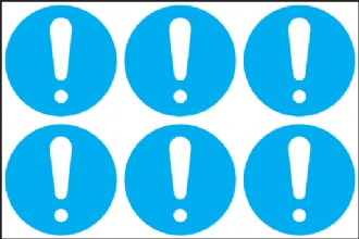 Mandatory symbol 85mm (24 pack) 6 to sheet