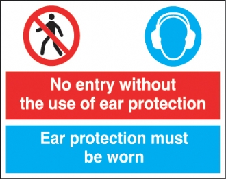 no entry without the use of ear protection