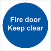 Fire door keep clear Fire door keep clear