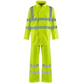 Supertouch Yellow Premium Lightweight Waterproof Hi Vis Rainsuit