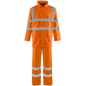 Supertouch Orange Premium Lightweight Waterproof Hi Vis Rainsuit