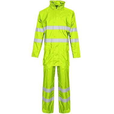 Supertouch Yellow Contractor Hi Vis Waterproof Rainsuit