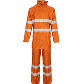 Supertouch Orange Contractor Hi Vis Waterproof Rainsuit