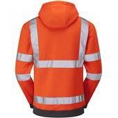 Leo Workwear Goodleigh Orange EcoViz Hi Vis Hooded Sweatshirt