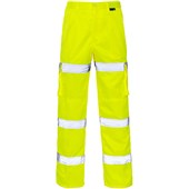 Supertouch Yellow 3 Band Hi Vis Combat Trousers