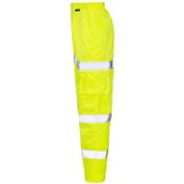 Supertouch Yellow 3 Band Hi Vis Combat Trousers