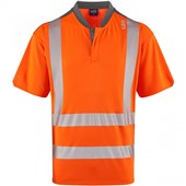 Leo Workwear Putsborough Orange EcoViz Coolmax Performance Hi Vis T-Shirt