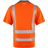 Leo Workwear Putsborough Orange EcoViz Coolmax Performance Hi Vis T-Shirt