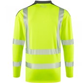 Leo Workwear Watermouth Yellow EcoViz Coolmax Performance Long Sleeve Hi Vis T-Shirt