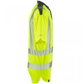 Leo Workwear Watermouth Yellow EcoViz Coolmax Performance Long Sleeve Hi Vis T-Shirt